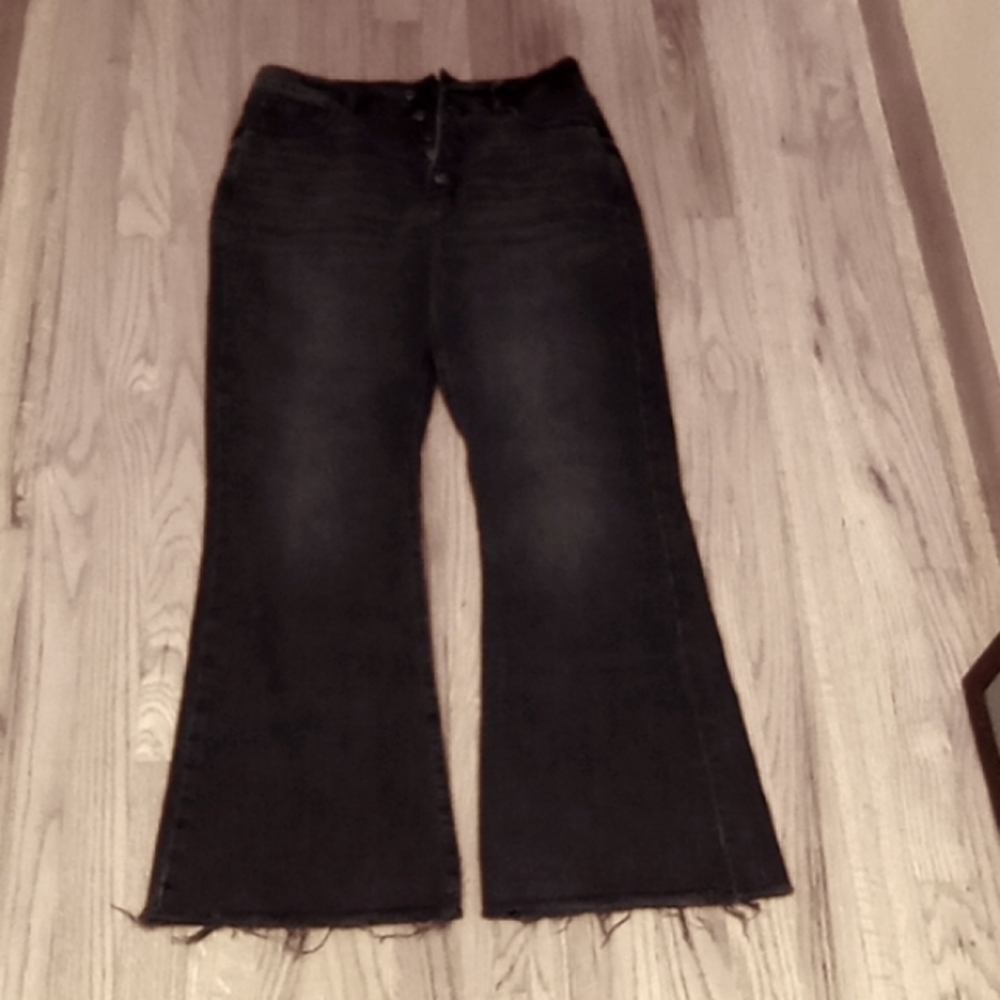 Inseam is 28 waist is 14 black loft denim jeans